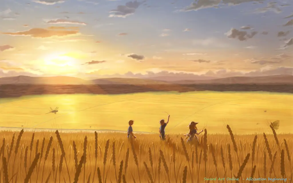Dunia virtual SAO yang memukau Pemandangan indah dari dunia virtual Sword Art Online