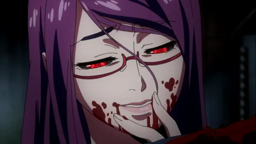 Adegan aksi menegangkan dalam Anime Tokyo Ghoul Gambar adegan aksi menegangkan dari anime Tokyo Ghoul