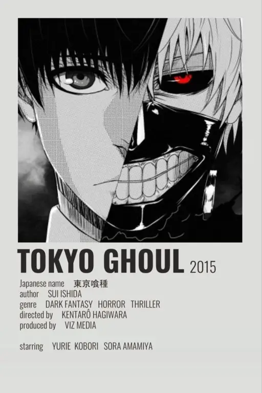 Poster resmi anime Tokyo Ghoul Poster Anime Tokyo Ghoul
