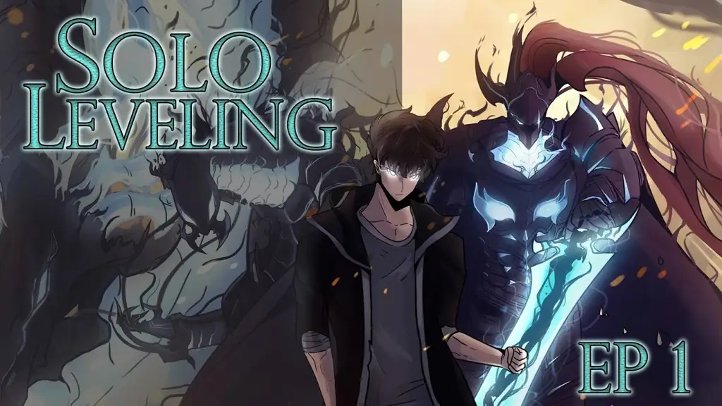 Pertempuran Epik di Solo Leveling Gambar adegan aksi Solo Leveling yang spektakuler