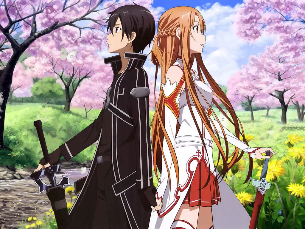 Kirito dan Asuna, Pasangan ikonik dalam SAO Gambar Kirito dan Asuna dalam Sword Art Online