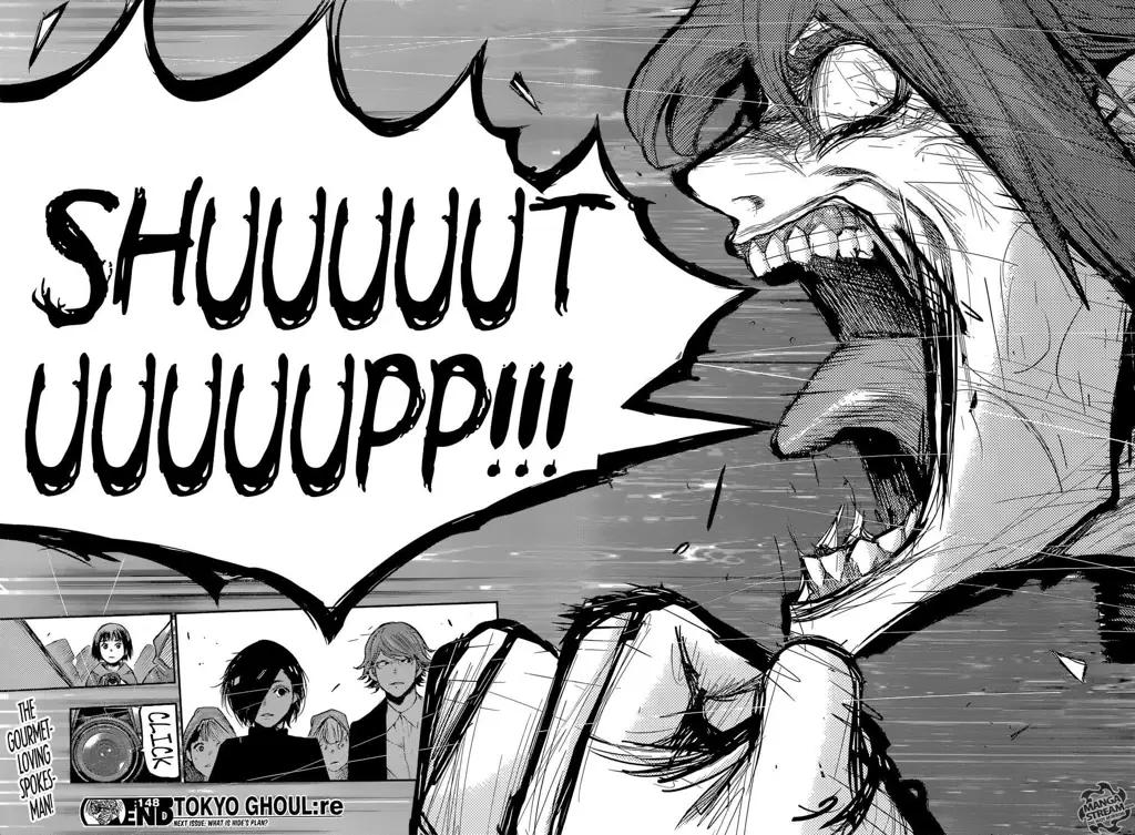 Ilustrasi dari manga Tokyo Ghoul Panel dari manga Tokyo Ghoul