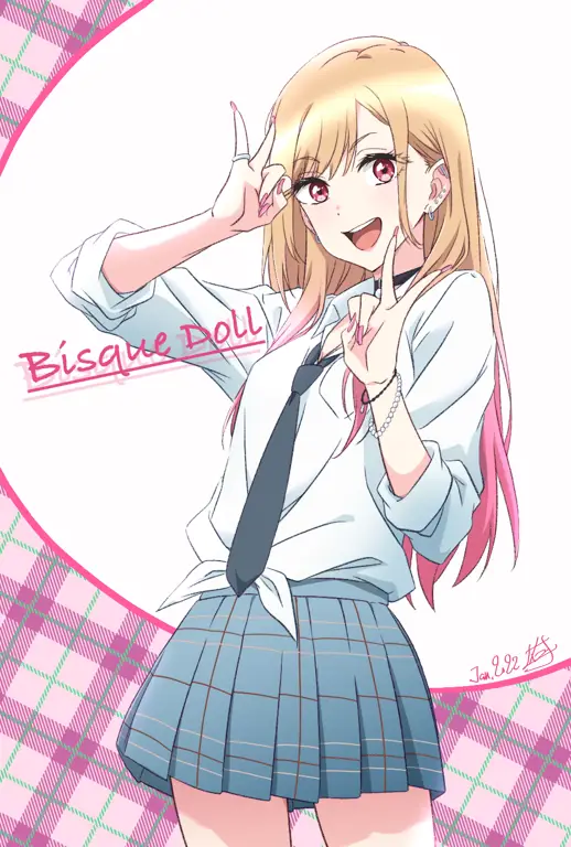 Marin Kitagawa, karakter utama wanita yang cantik dan memesona Gambar Marin Kitagawa dari Sono Bisque Doll wa Koi wo Suru