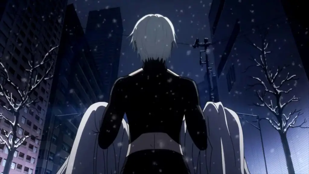 Adegan pertarungan antara Kaneki dan ghoul Gambar adegan aksi dalam Tokyo Ghoul