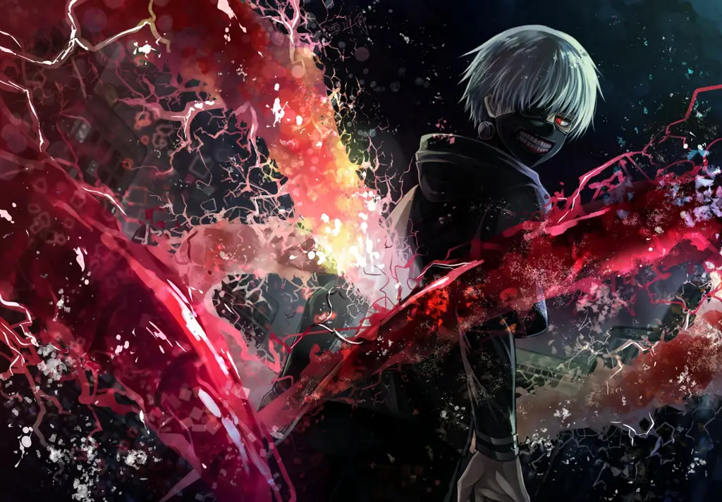 Kaneki Ken, karakter utama dalam anime Tokyo Ghoul Potret karakter Kaneki Ken dari anime Tokyo Ghoul