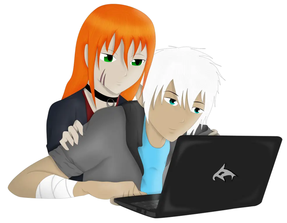 Menikmati anime yuri bersama teman Gadis-gadis anime yang lucu menonton anime bersama