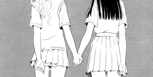 Persahabatan atau cinta? Anime yuri menawarkan berbagai interpretasi. Dua gadis anime yang sedang bergandengan tangan, menggambarkan persahabatan atau hubungan romantis.