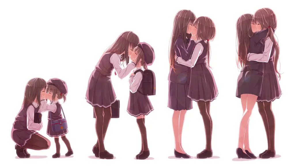 Pasangan anime Yuri yang bikin baper Gambar pasangan anime Yuri yang menggemaskan