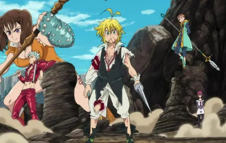 Pertarungan epik para Seven Deadly Sins Adegan aksi seru dari anime Nanatsu no Taizai
