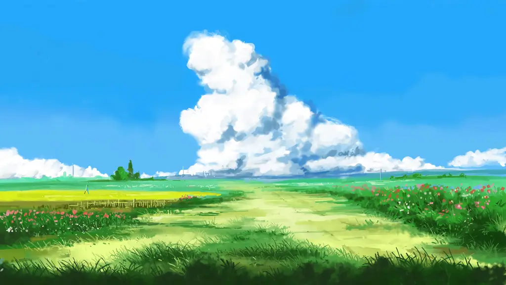 Pemandangan memukau dunia fantasi Gambar pemandangan indah dari dunia Isekai dalam anime Tsuki ga Michibiku Isekai Douchuu