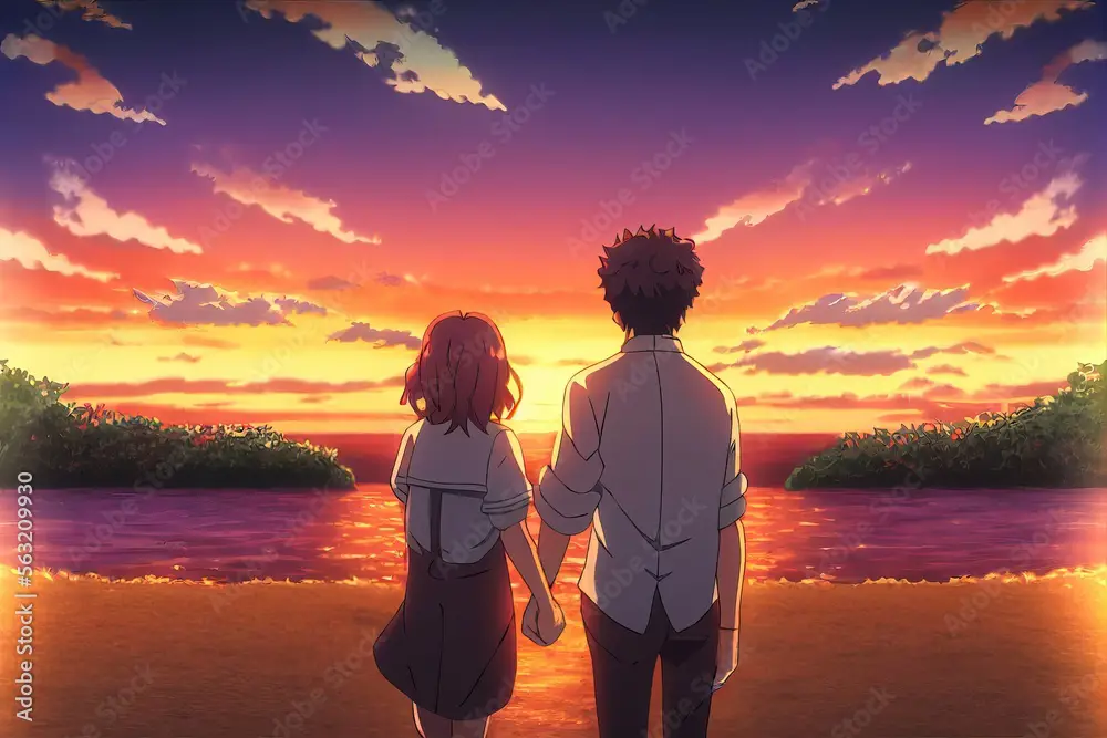 Menikmati anime Yuri yang penuh cinta Gambar pasangan anime yang bahagia