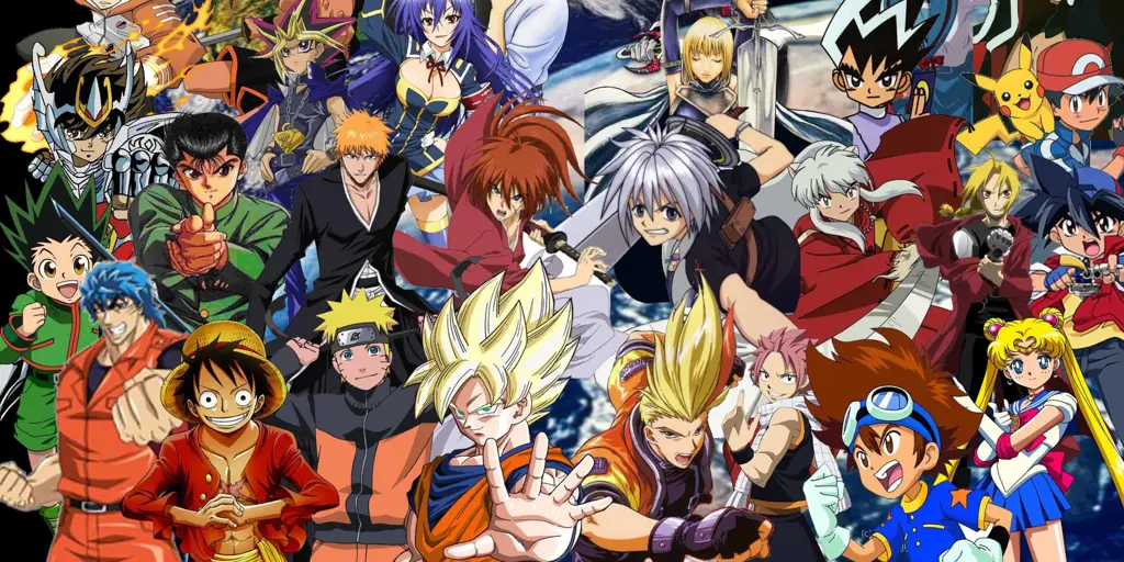 Koleksi karakter anime Berbagai karakter anime dari berbagai serial