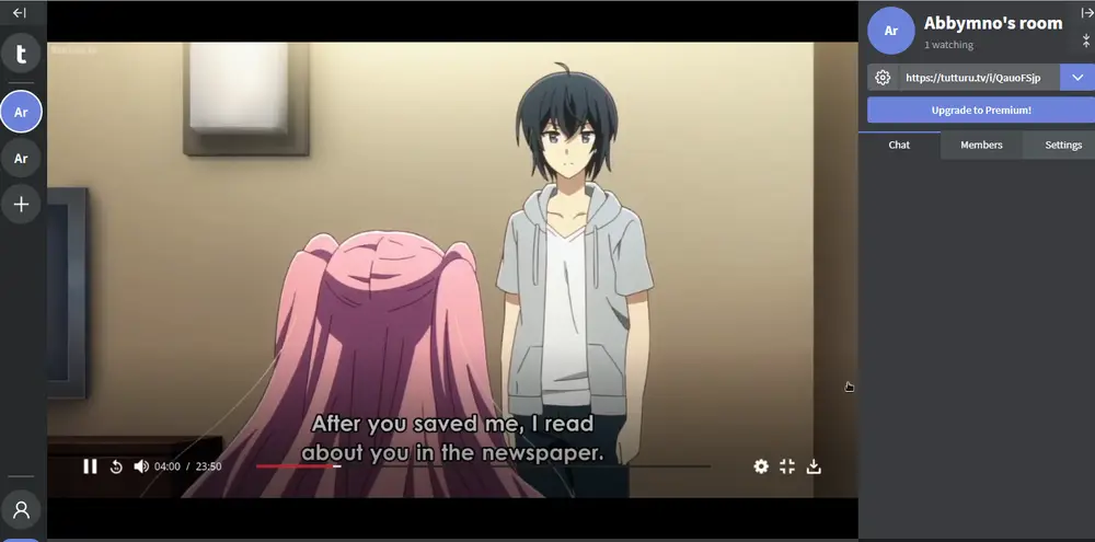 Menonton Anime Bersama Teman Sekelompok teman menonton anime bersama-sama dengan ekspresi antusias.
