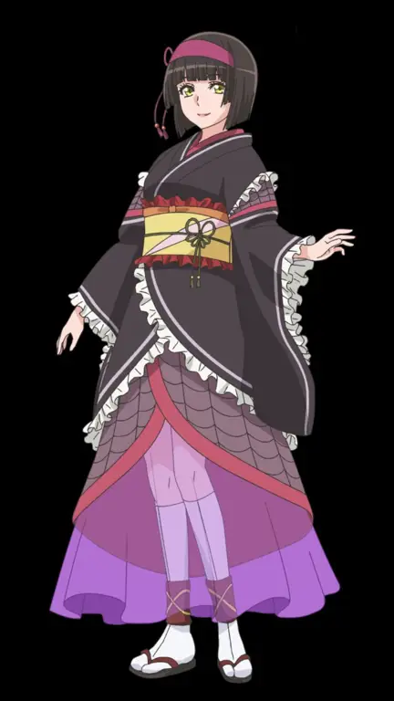 Para Karakter Pendukung yang Penting Gambar Yumina, Mio, dan Sara, para karakter pendukung dalam anime Tsuki ga Michibiku Isekai Douchuu