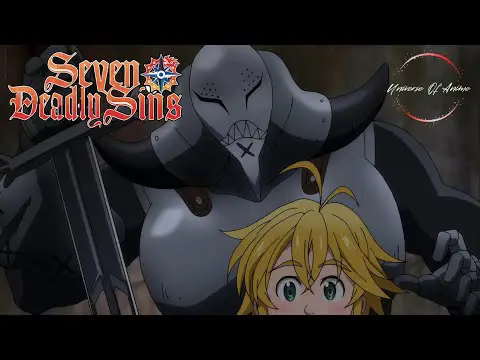 Adegan pertarungan seru Gambar adegan aksi Nanatsu no Taizai