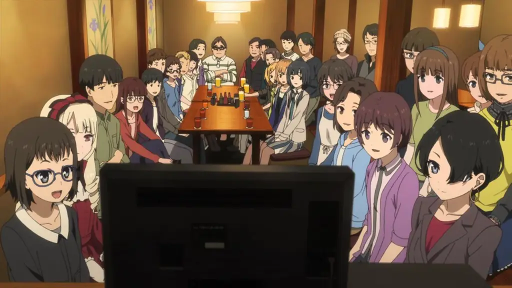 Menikmati Anime Bersama Teman Gambar teman-teman menonton anime bersama