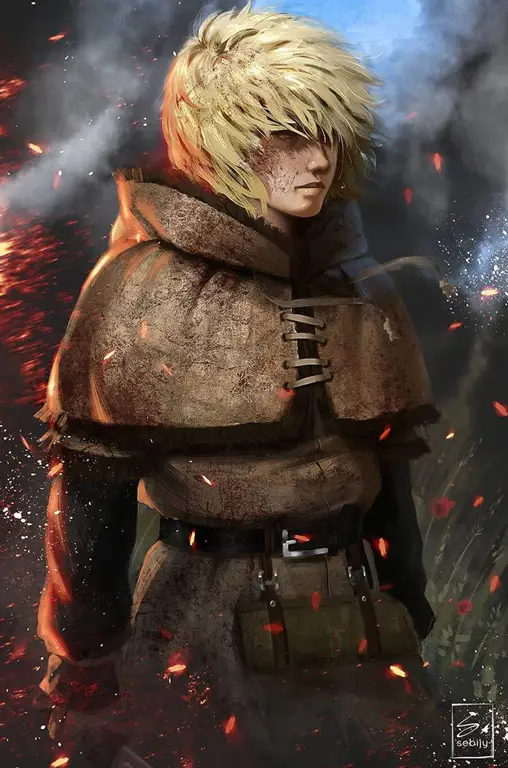 Perjalanan transformasi Thorfinn yang luar biasa Ilustrasi karakter Thorfinn dalam Vinland Saga