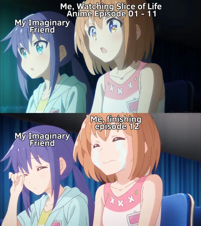 Menikmati anime bersama teman Gambar teman-teman menonton anime bersama