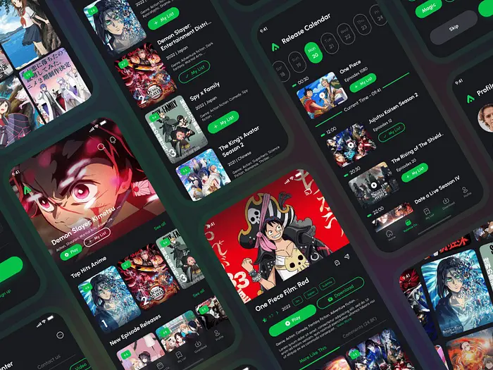 Contoh antarmuka aplikasi streaming anime yang bagus Antarmuka aplikasi streaming anime