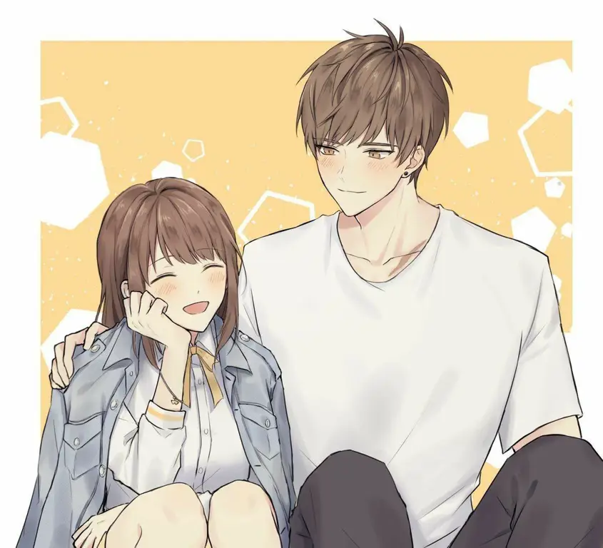 Pasangan utama dalam Amai Choubatsu Pasangan anime yang lucu dan menggemaskan