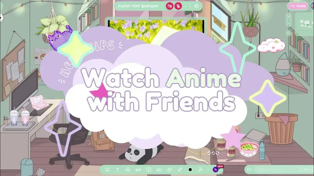 Nonton Bareng Teman Gambar teman-teman menonton anime bersama