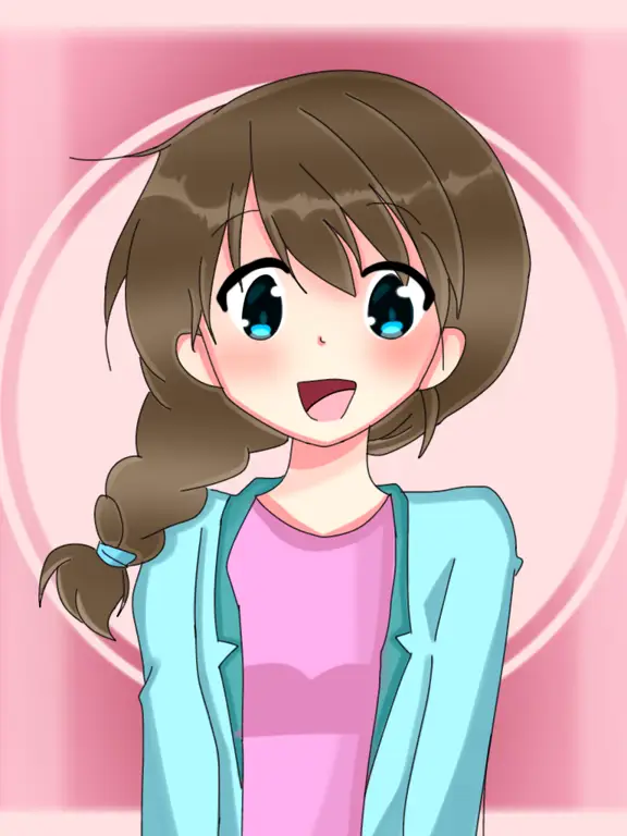Pecinta Anime yang Bahagia Gambar seseorang yang tersenyum bahagia sambil menonton anime