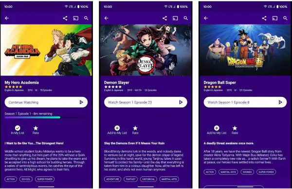 Tabel Perbandingan Aplikasi Nonton Anime Perbandingan beberapa aplikasi nonton anime
