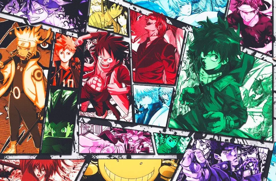 Genre Anime yang Beragam Berbagai poster anime dengan genre berbeda