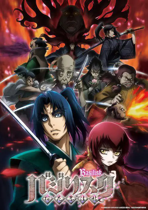 Pertarungan sengit antar ninja Adegan pertarungan ninja dalam anime Basilisk