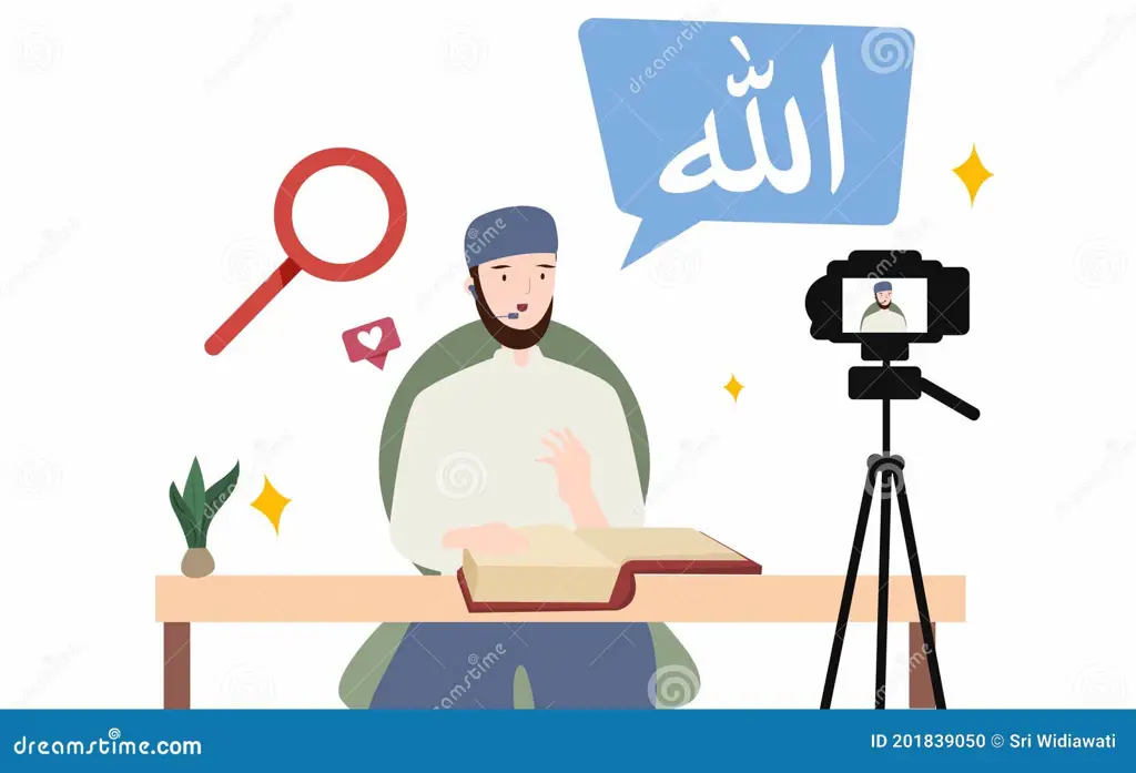 Ulama menjelaskan hukum dalam Islam Gambar seorang ulama sedang mengajar