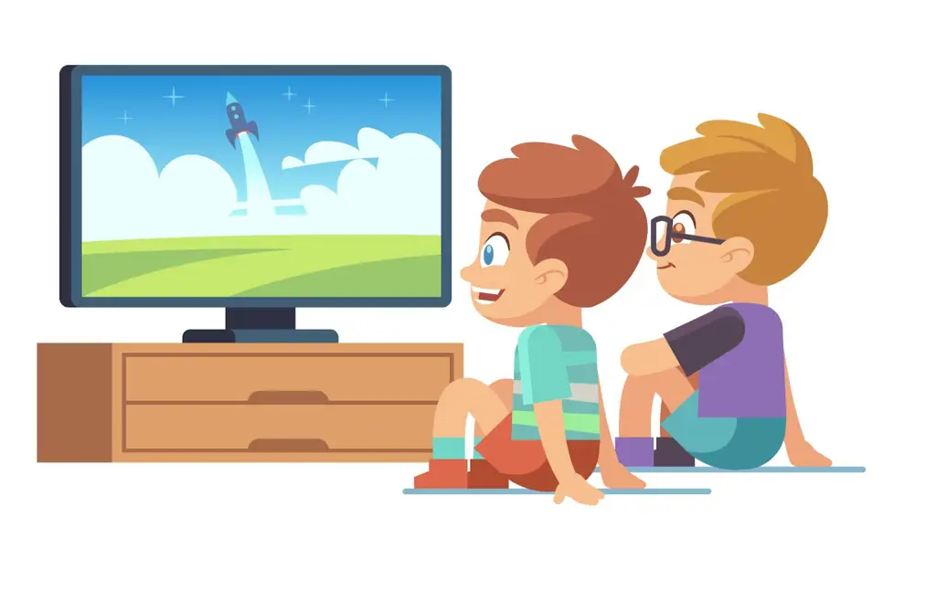 Menikmati anime dengan aman Karakter anime menonton televisi