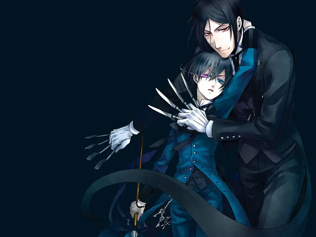 Ciel Phantomhive dan Sebastian Michaelis Ciel Phantomhive dan Sebastian Michaelis dalam sebuah adegan