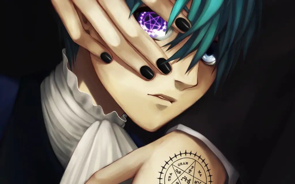 Gambar Ciel Phantomhive dan Sebastian Michaelis dari anime Black Butler