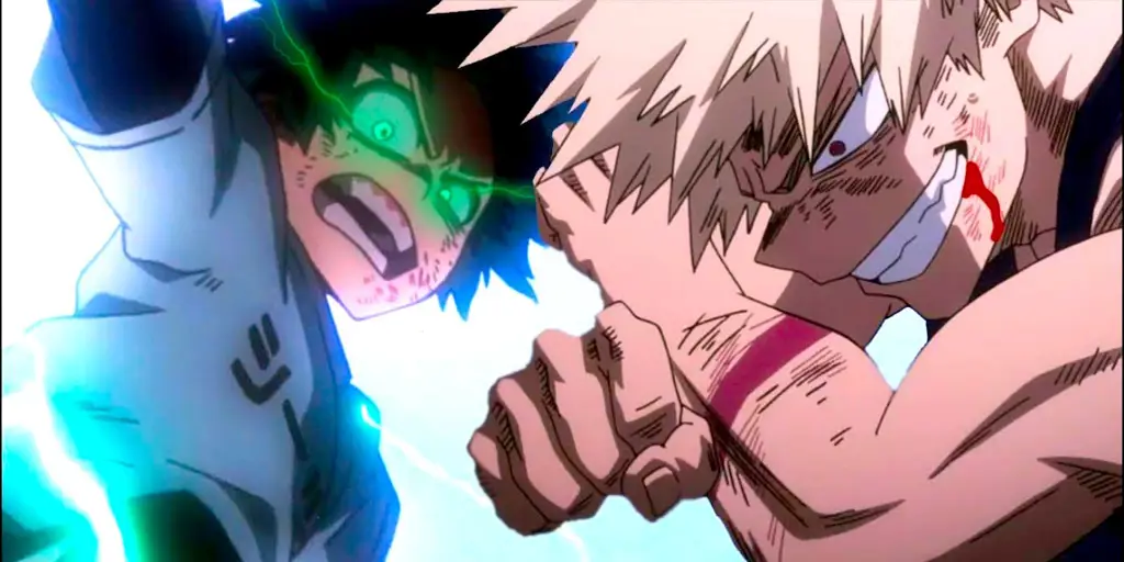 Adegan pertarungan seru My Hero Academia Gambar adegan pertarungan My Hero Academia
