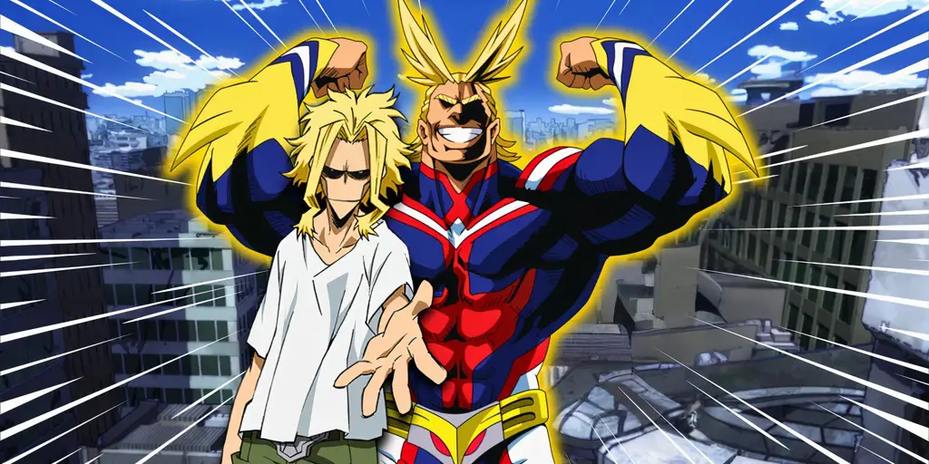 All Might, simbol perdamaian Gambar All Might, pahlawan idola Deku