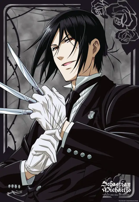 Pesona Sebastian yang Memikat Potret Sebastian Michaelis, pelayan iblis yang tampan dan misterius