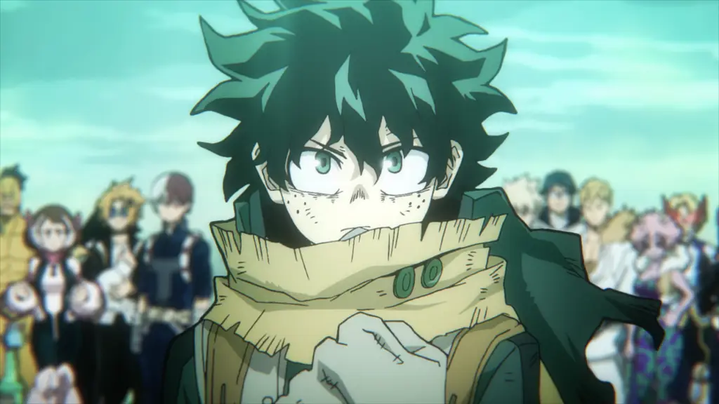 Adegan aksi yang seru dan menegangkan Gambar adegan aksi menegangkan dalam anime Boku no Hero Academia