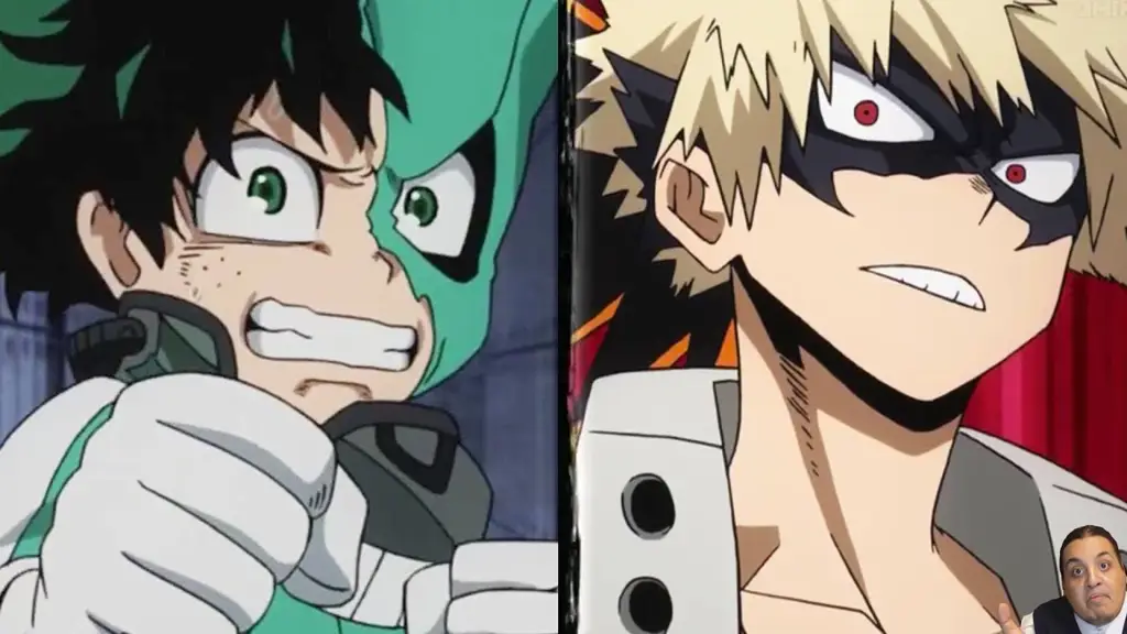 Pertempuran epik antara Deku dan Bakugo Adegan pertarungan Deku dan Bakugo