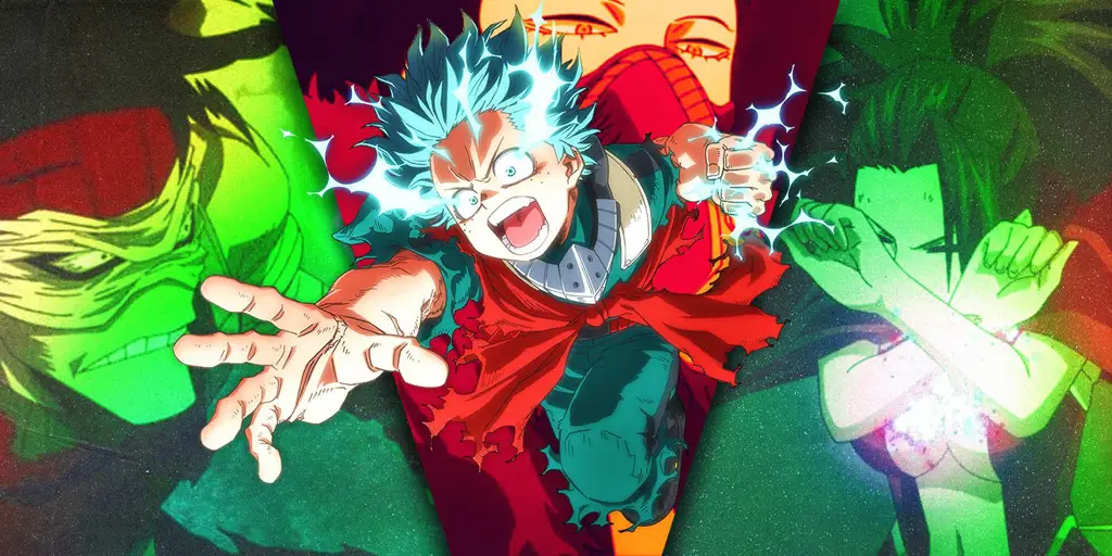 Adegan Aksi Menegangkan Gambar adegan aksi di My Hero Academia