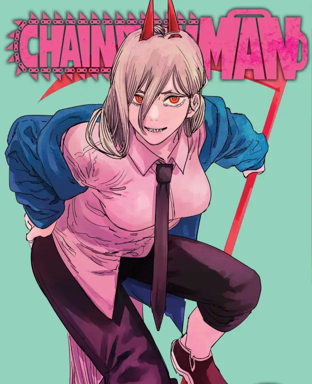 Karakter Power yang Unik Ilustrasi karakter Power di Anime Chainsaw Man