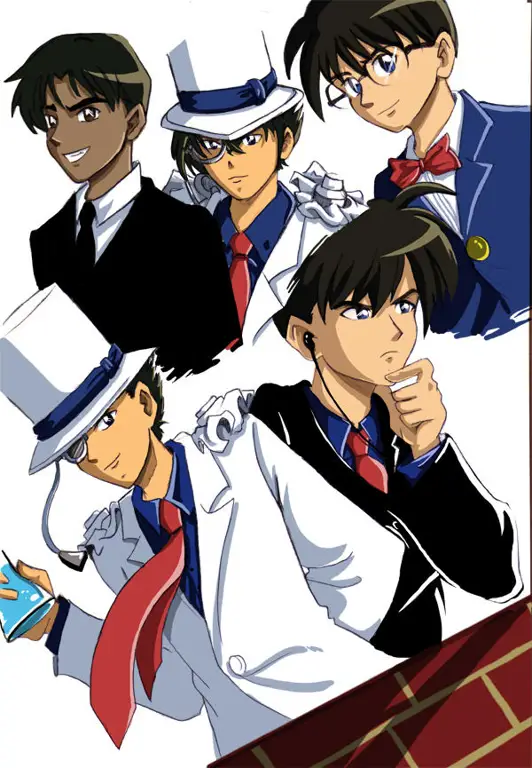Karakter-karakter favorit dalam Detective Conan Ilustrasi karakter-karakter dalam anime Detective Conan