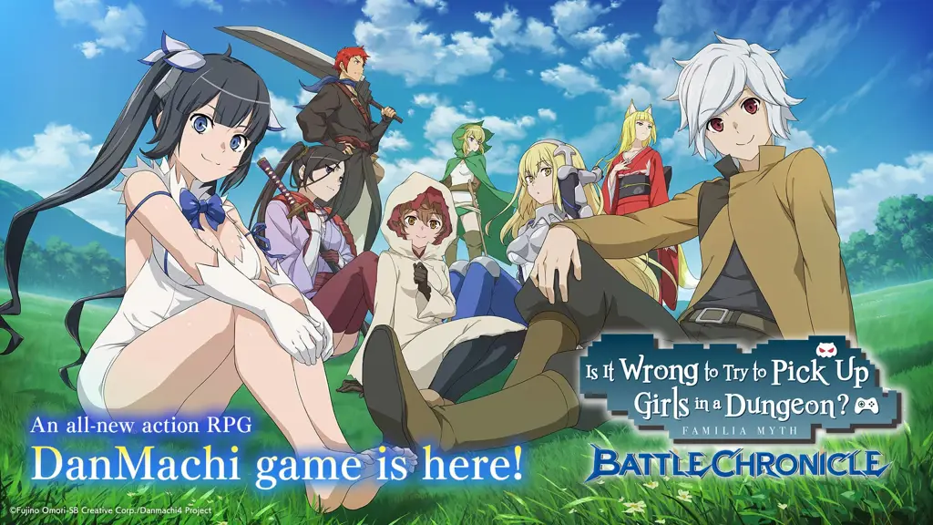 Petualangan Menarik di Dunia Bawah Tanah Orario Adegan dari anime Danmachi