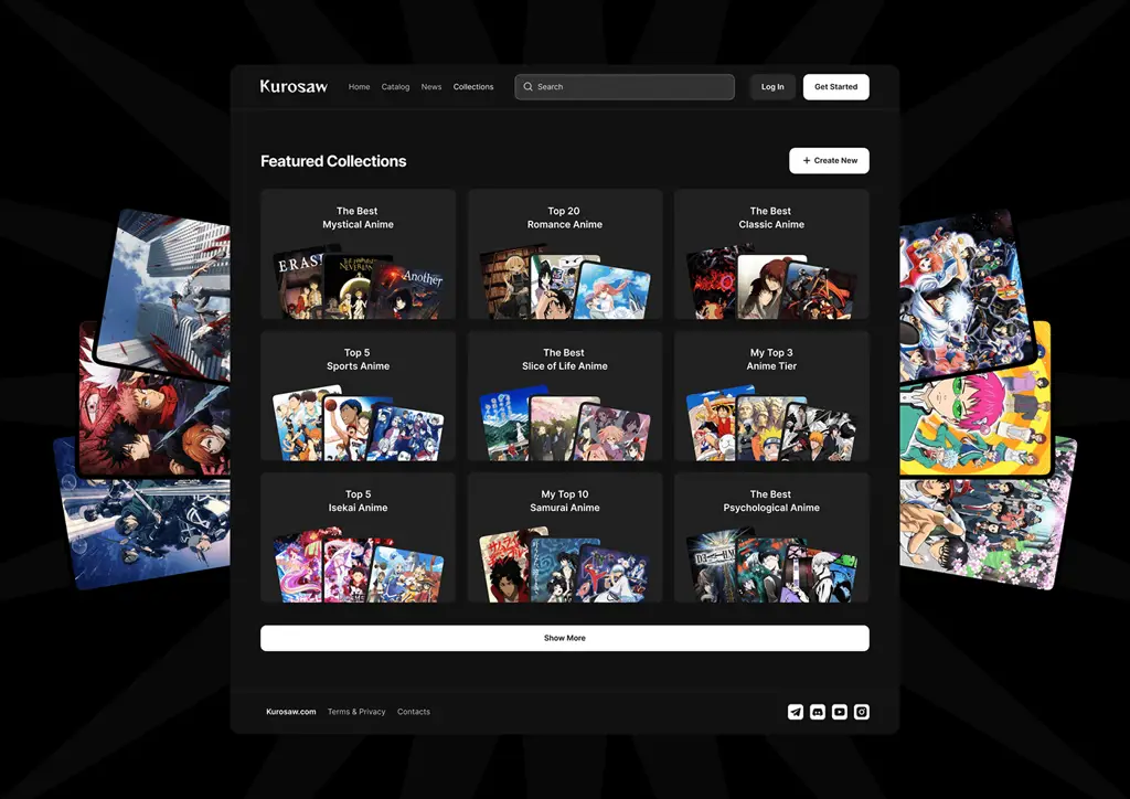 Antarmuka Situs Streaming Anime Contoh antarmuka situs streaming anime